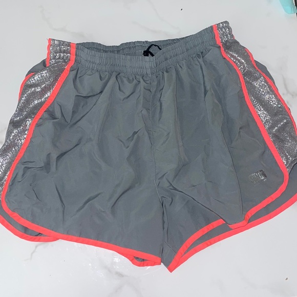 PINK Victoria's Secret Pants - Victoria’s Secret PINK Grey & Hot Pink Active Shorts with Liner Size Medium
